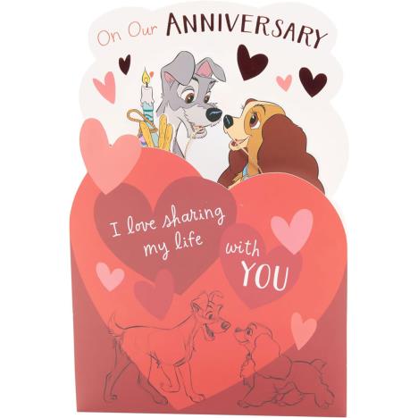 Disney Lady & the Tramp Pop Up Anniversary Card Extra Image 2